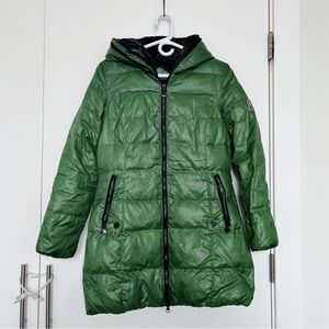 Green Down Puffer Jacket Coat EUC Women US S